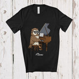 MacnyStore - Personalized Custom Name Owl Playing Piano; Humorous Musician Musical Instruments T-Shirt