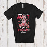MacnyStore - Personalized Custom Name Sorry My Aunt Is My Valentine; Lovely Unicorn Hearts; Girls Family T-Shirt