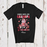 MacnyStore - Personalized Custom Name Sorry My Grandpa Is My Valentine; Lovely Unicorn Hearts; Girls Family T-Shirt