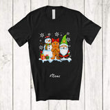 MacnyStore - Personalized Custom Name Snowman Gingerbread Gnome Snowing; Lovely Christmas Baking Baker T-Shirt