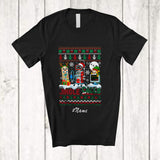 MacnyStore - Personalized Custom Name Jingle Calls Not Bells; Joyful Christmas Sweater EMT CNA Nurse Tech Nursing T-Shirt