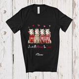 MacnyStore - Personalized Custom Name Just A Horse In Love; Amusing Valentine's Day Hearts; Farming Farmer T-Shirt