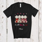 MacnyStore - Personalized Custom Name Just A Sheep In Love; Amusing Valentine's Day Hearts; Farming Farmer T-Shirt
