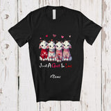 MacnyStore - Personalized Custom Name Just A Goat In Love; Amusing Valentine's Day Hearts; Farming Farmer T-Shirt