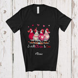 MacnyStore - Personalized Custom Name Just A Chicken In Love; Amusing Valentine's Day Hearts; Farming Farmer T-Shirt