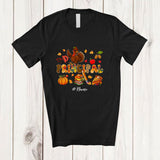 MacnyStore - Personalized Custom Name Principal; Wonderful Thanksgiving Plaid Pencil Books Turkey T-Shirt