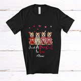 MacnyStore - Personalized Custom Name Just A Pit Bull In Love; Lovely Valentine Hearts Family T-Shirt