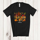 MacnyStore - Personalized Custom Name Teacher; Wonderful Thanksgiving Plaid Pencil Books Turkey T-Shirt