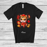 MacnyStore - Personalized Custom Name Happy Chinese New Year; Lovely Lunar New Year Boy; Horse Zodiac T-Shirt