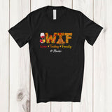 MacnyStore - Personalized Custom Name Wine Turkey Family; Sarcastic Thanksgiving Dinner Gathering Drinking T-Shirt