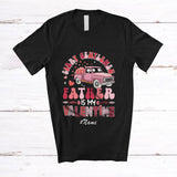 MacnyStore - Personalized Custom Name Sorry Gentlemen Father Is My Valentine; Joyful Hearts On Pickup Truck T-Shirt