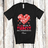 MacnyStore - Personalized Custom Name I Love My Cool Fiancee; Lovely Valentine Balloon Heart Shape; Couple T-Shirt