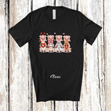 MacnyStore - Personalized Custom Name Valentine Pig Collection; Lovely Pig Hearts Flowers Farmer T-Shirt