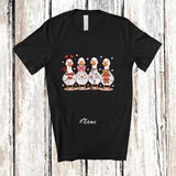 MacnyStore - Personalized Custom Name Valentine Duck Collection; Lovely Goose Hearts Flowers Farmer T-Shirt