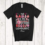 MacnyStore - Personalized Custom Name Banjo Is My Second Language; Amusing Player Musical Instruments T-Shirt