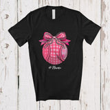 MacnyStore - Personalized Custom Name Preppy Plaid Pink Tennis; Lovely Halloween Tennis Player T-Shirt