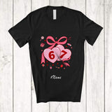 MacnyStore - Personalized Custom Name 6 7; Adorable Valentine 2 Hearts Six Seven; Matching Couple Lover T-Shirt
