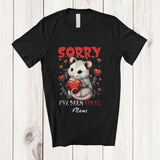 MacnyStore - Personalized Custom Name Sorry I've Been Feral; Humorous Valentine Hearts Opossum Single; Family T-Shirt