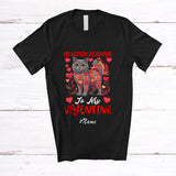 MacnyStore - Personalized Custom Name My British Shorthair Is My Valentine; Adorable Hearts Family Group T-Shirt