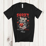 MacnyStore - Personalized Custom Name Sorry I've Been Feral; Humorous Valentine Hearts Rat Single; Family T-Shirt