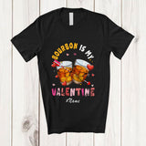 MacnyStore - Personalized Custom Name Bourbon Is My Valentine; Humorous Hearts Drunker Drinking Lover Group T-Shirt