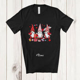 MacnyStore - Personalized Custom Name Three Gnomes Pilot Valentine; Lovely Gnomies Proud Jobs T-Shirt