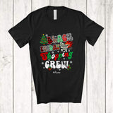 MacnyStore - Personalized Custom Name Black Friday Shopping Crew; Cheerful Christmas Plaid Leopard Family T-Shirt