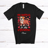 MacnyStore - Personalized Custom Name My Bulldog Is My Valentine; Adorable Hearts Family Group T-Shirt