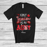 MacnyStore - Personalized Custom Name First Valentine As An Aunt; Humorous Promoting Future Aunt; Family T-Shirt