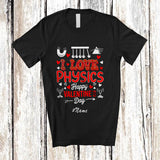 MacnyStore - Personalized Custom Name I Love Physics Science Happy Valentine's Day; Joyful Hearts Teacher T-Shirt