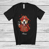MacnyStore - Personalized Custom Name Pirate Pit Bull; Humorous Valentine Hearts Pirate Animal T-Shirt