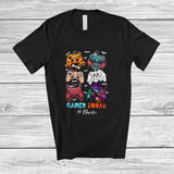 MacnyStore - Personalized Custom Name Gamer Squad; Scary Halloween Gaming Controllers; Family T-Shirt