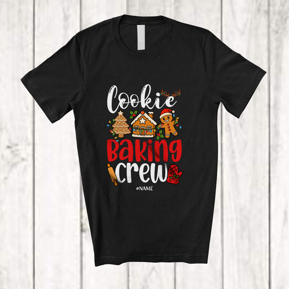 MacnyStore - Personalized Custom Name Cookie Baking Crew; Joyful Christmas Gingerbread; Baking Baker T-Shirt