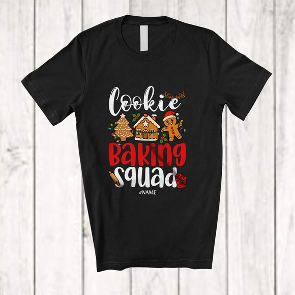 MacnyStore - Personalized Custom Name Cookie Baking Squad; Joyful Christmas Gingerbread; Baking Baker T-Shirt