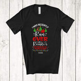 MacnyStore - Personalized Custom Name Run Over By A Reindeer; Humorous Christmas Santa Running Runner T-Shirt