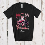 MacnyStore - Personalized Custom Name Mom Is My Valentine; Adorable Unicorn On Monster Truck Family T-Shirt