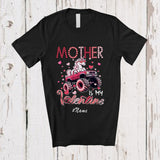 MacnyStore - Personalized Custom Name Mother Is My Valentine; Adorable Unicorn On Monster Truck Family T-Shirt