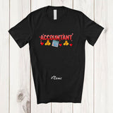 MacnyStore - Personalized Custom Name Accountant; Lovely Valentine Hearts Calculator; Women Proud Jobs T-Shirt
