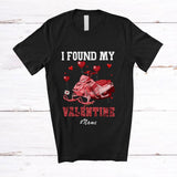 MacnyStore - Personalized Custom Name I Found My Valentine; Joyful Snowmobiling Lover Hearts T-Shirt