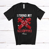 MacnyStore - Personalized Custom Name I Found My Valentine; Joyful Snowboarding Lover Hearts T-Shirt