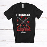 MacnyStore - Personalized Custom Name I Found My Valentine; Joyful Fishing Fisherman Lover Hearts T-Shirt