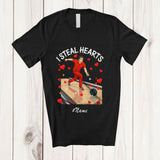 MacnyStore - Personalized Custom Name I Steal Hearts; Amazing Valentine Bowling Player Team; Single Lover T-Shirt