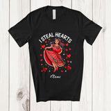 MacnyStore - Personalized Custom Name I Steal Hearts; Amusing Valentine Hearts Mexican Girl; Family Group T-Shirt