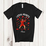 MacnyStore - Personalized Custom Name I Steal Hearts; Amazing Valentine Lacrosse Player Team; Single Lover T-Shirt