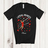 MacnyStore - Personalized Custom Name I Steal Hearts; Amazing Valentine Volleyball Player Team; Single Lover T-Shirt