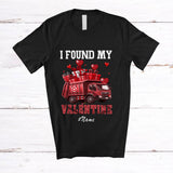 MacnyStore - Personalized Custom Name I Found My Valentine; Joyful Garbage Truck Driver Lover Hearts T-Shirt