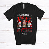 MacnyStore - Personalized Custom Name Don't Need Valentine School Bus Driver; Proud Jobs Three Gnomes T-Shirt