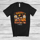 MacnyStore - Personalized Custom Name Happy Thanksgiving; Adorable Fall Coffee Pumpkin Pie; Family T-Shirt