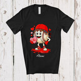 MacnyStore - Personalized Custom Name Baseball Dripped Valentine; Humorous Hearts Sport Player Team T-Shirt
