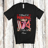 MacnyStore - Personalized Custom Name I Kissed A Principal; Proud Valentine Flowers Principal Couple Lover T-Shirt